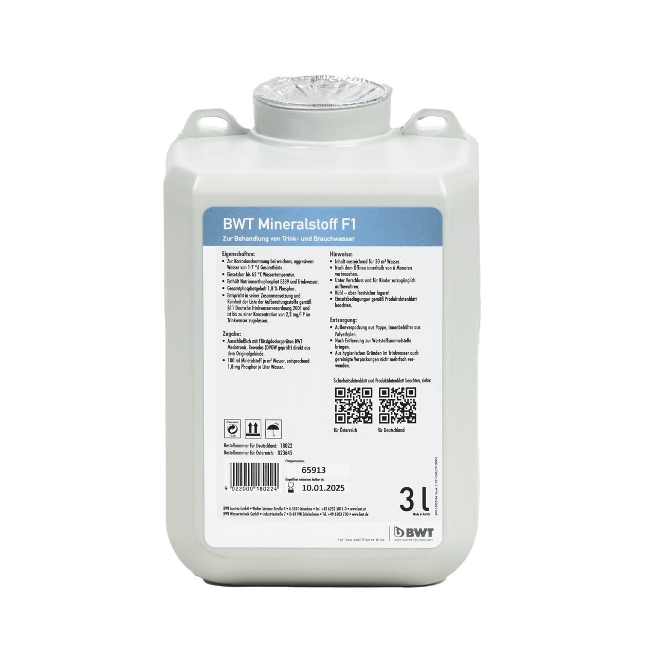 BWT Mineralstoff F1 3 L 3 L SET090003