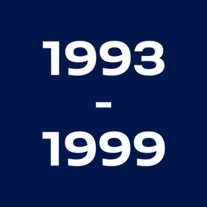 Graphic with white inscription "1993 - 1999" on dark blue background.